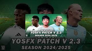 PES 17 YOSFX PATCH V2.3 INSTALL