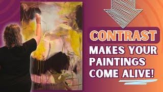 Create Beautiful Contrast in Your Abstract Paintings!