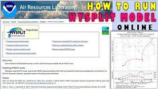 How to Run the NOAA HYSPLIT Model online