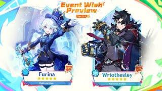 ALMOST CONFIRMED FURINA BANNER AND POTENTIAL WRIOTHESLEY RERUN IN 5.4 - Genshin Impact