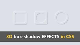 3D Box Shadow Effects in CSS