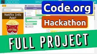 Code.org Hackathon Project App Tutorial - Netflix App of Awesomeness | Answer Tutorial | Unit 6 CSP