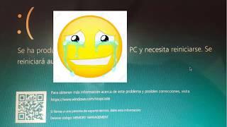 Como solucionar pantalla azul Windows 10  8 u 8.1 (MEMORY MANAGEMENT  2023)