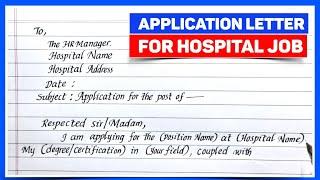 Application Letter For Hospital Job