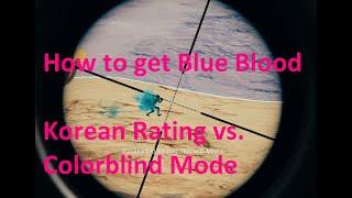 PUBG: How to get Blue Blood - Korean Rating vs. Colorblind Mode