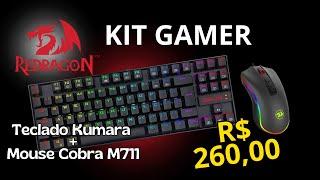 TECLADO KUMARA + MOUSE GAMER M711 UNBOXING + REVIEW