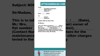 NOC Letter for Sale of Flat