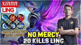 No Mercy 20 Kills Ling [ RRQ XIN Ling ] XINNN - Mobile Legends