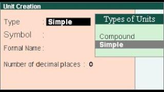 How to Create Unit in Tally Erp 9 || Compound Unit in Tally erp 9 IITally erp 9