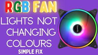 RGB fans not lighting up | How to Fix  non addressable LED RGB fans that spin but not light up