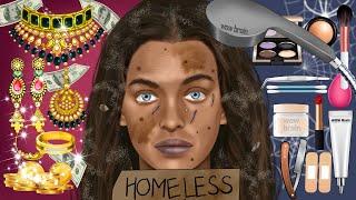 ASMR Animation Homeless woman Transformation | WOW Brain Makeup Animation ASMR