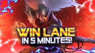 WIN LANE IN 5 MINUTES! HOW TO PLAY YASUO MID! - League of Legends