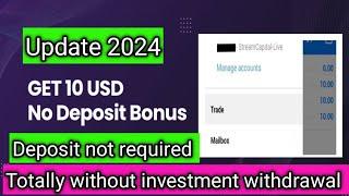 $10 No deposit bonus forex|| Broker 2024 update NDB2024 without investment|| No deposit bonus!!