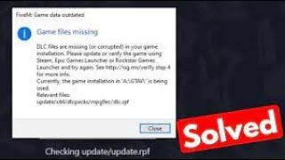 How To Fix Missing DLC Files - GTA V Online FiveM (Epic Games)