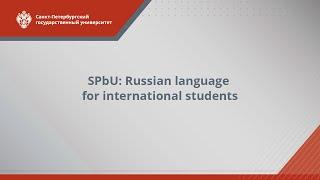 SPbU: Russian language for international students