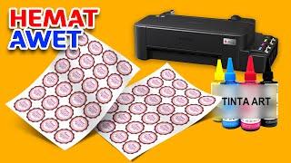 HASIL AWET ANTI LUNTUR Cara Cetak Stiker Label Produk Dengan Printer Biasa| Stiker Cromo