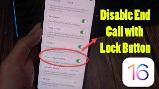 How to Disable End Call with Lock Button on iPhone iOS 16