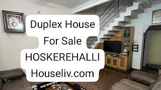 Duplex House For Sale In Hoskerehalli BSK 3rd  Stage | Home Sale Banashankari 3rd stg @HOUSELIV