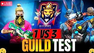 HARDEST GUILD TEST FF | FREE FIRE LIVE CUSTOM ROOM GIVEAWAY | FREE FIRE LIVE GUILD TESTING #class