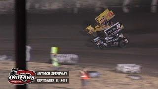 Highlights: World of Outlaws Sprint Cars Antioch Speedway September 13th, 2015