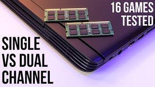 Single Channel vs Dual Channel Memory - Laptop Gaming and CPU Benchmarks