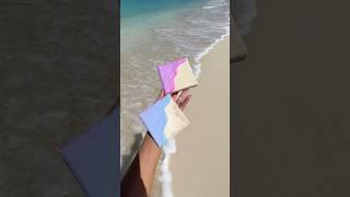 Trying the viral beach sand painting!! DIY beach art!