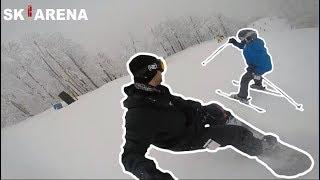 SNOWBOARDERS vs SKIERS #9 fights, crashes and angry people