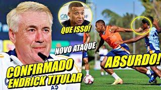 ABSURDO ! REAL ENLOUQUECEU ENDRICK TITULAR ! MBAPPE RESERVA ?? BR1GA PELO ATAQUE E MAIS