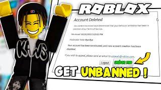 How To Get Unbanned From Roblox (New Method) How To Appeal Roblox Ban And Get it Back - PC/Mobile