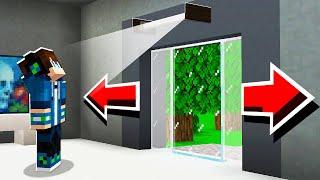 How to Build a SLIDING GLASS DOOR with MOTION SENSOR in Minecraft! (NO MODS!)