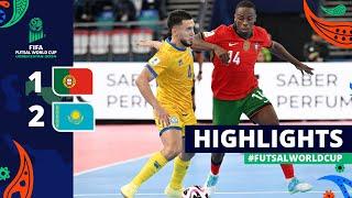 Portugal v Kazakhstan | FIFA Futsal World Cup 2024 | Round of 16 | Highlights