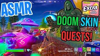 ASMR Gaming  Fortnite Unlocking Doctor Doom Skin! Relaxing Gum Chewing  Controller + Whispering 