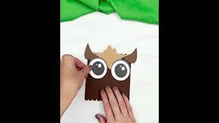 Fall owl craft for kids #craft #kidscraft #shorts