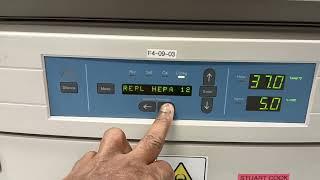 Thermo scientific Incubator setpoint temp & Co2 temp & HEPA filter replacement remaining days check.