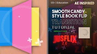 Ae Inspired smooth candy style book page flip Transition tutorial on Alight motion | Jusflix 2.0