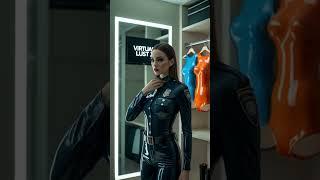 Suiting Up in a Sleek Latex Police Uniform | Dressing Room Aesthetic