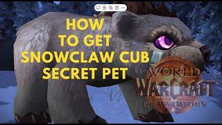 How to get SNOWCLAW CUB secret pet FULL guide  in world of warcraft