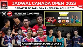 Jadwal Canada Open 2023 hari ini day 1 babak 32 besar -, Live Streaming at BWF TV