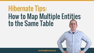 Hibernate Tip : How to map multiple entities to the same table