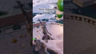 Toxic statue trap epic win Trick #fortnitememes #fortnitebr #schmollart #chapter5