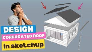 Want a PERFECT Corrugated Roof? Watch This Now | SketchUp tutorial