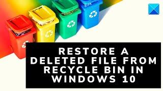 How to recover Deleted files from Recycle Bin after Empty in Windows 11/10