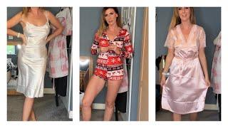 Satin Nightgown Haul and Try On - Satin Night Gown First Impressions