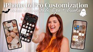 Organizing & Customizing my iPhone 16 Pro | Aesthetic Control Center - iOS 18 update tips and tricks