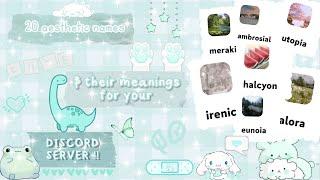  ₊˚⊹ 20 aesthetic names for your discord server | discord tutorial 🩵