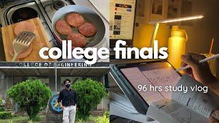COLLEGE FINALS: 96hrs PRODUCTIVE study vlog, engineering student, *I passed!!! | Jett Alejo