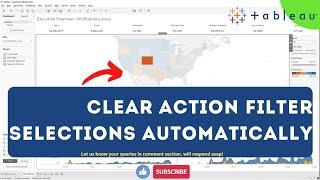 Tableau -  How to clear action filter selection? || Remove action filter selection automatically