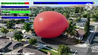 Buttered Side Down (6699) Giant Water Balloon Scene with Healthbars (3709 Subscribers Special)