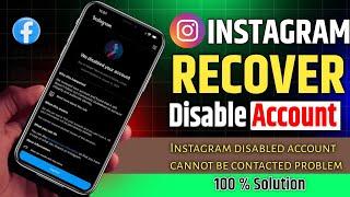 Instagram disabled account cannot be contacted problem | Recover disabled instagram account