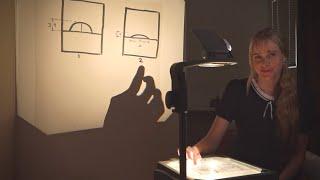 ASMR Solving math exam questions with an overhead projector